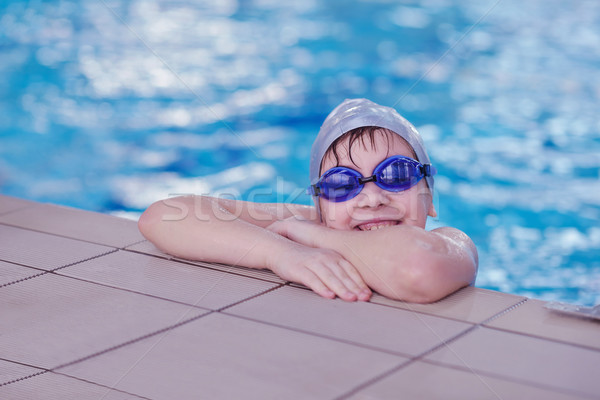 Stockfoto: Gelukkig · kind · zwembad · leuk · water · meisje