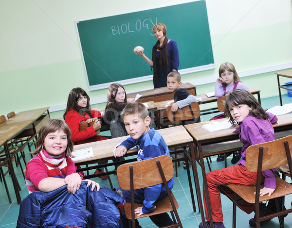 Imparare biologia scuola felice bambini gruppo Foto d'archivio © dotshock