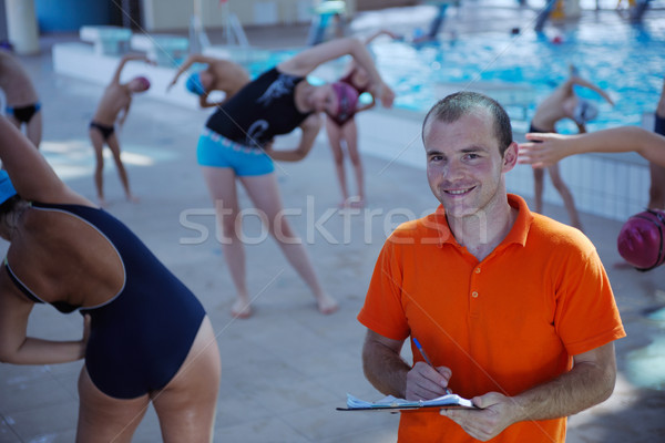 Stock fotó: Boldog · gyerekek · csoport · úszómedence · gyerekek · osztály