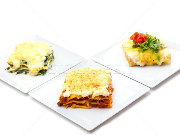 Foto d'archivio: Lasagne · primo · piano · tradizionale · lasagna · carne