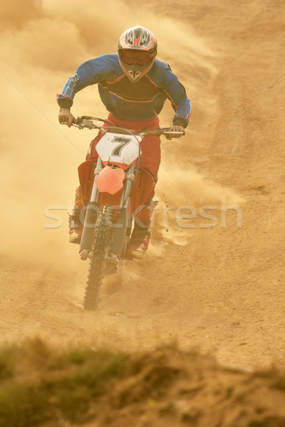 Motorcross fiets race snelheid macht extreme Stockfoto © dotshock
