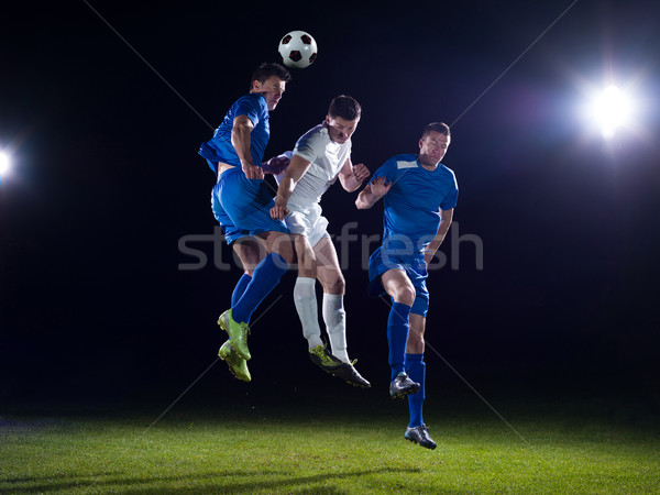 Fotbal jucatori duel fotbal echipă player Imagine de stoc © dotshock