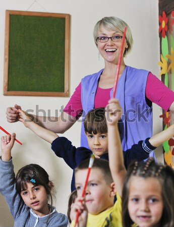 Aprender biología escuela feliz ninos grupo Foto stock © dotshock