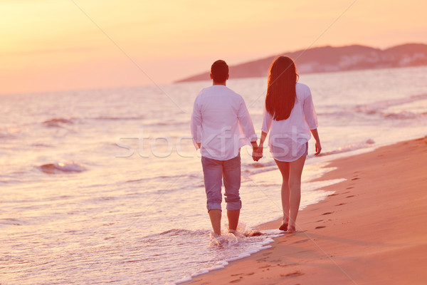 Plajă distracţie fericit tineri romantic Imagine de stoc © dotshock