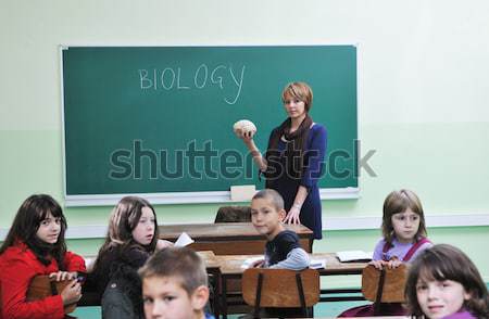 узнать биологии школы счастливым детей группа Сток-фото © dotshock