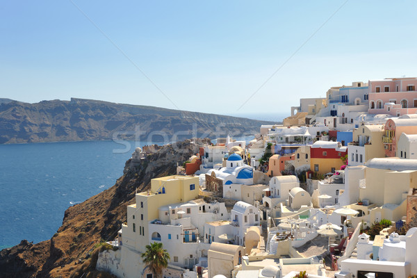 Görögország Santorini nyári vakáció gyönyörű sziget ház Stock fotó © dotshock