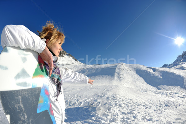 Сток-фото: радости · зимний · сезон · зима · женщину · лыжных · спорт