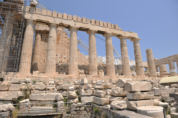 Görögország Athén Parthenon híres európai turista Stock fotó © dotshock