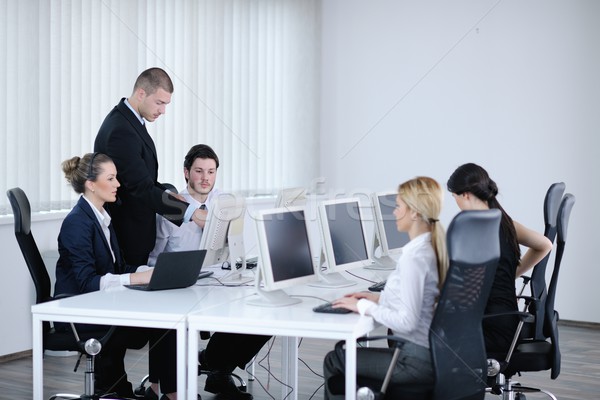 [[stock_photo]]: Gens · d'affaires · groupe · travail · client · helpdesk · bureau