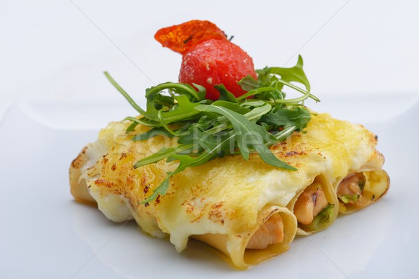Lasagna traditional lasagna carne de vită bolognese sos Imagine de stoc © dotshock