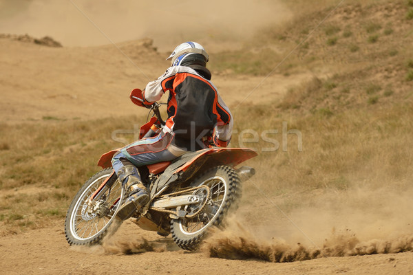 Motocross bicicleta raça acelerar poder extremo Foto stock © dotshock