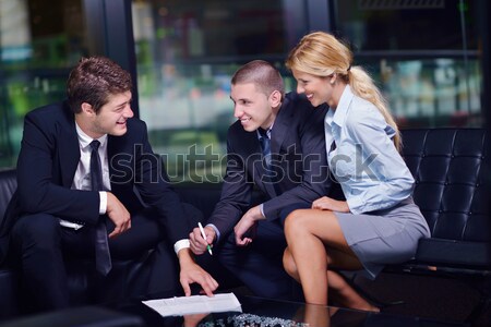 Stock photo: business people making deal