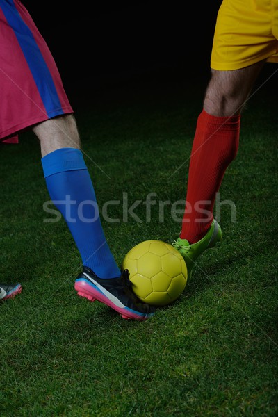 Voetballer kick bal voetbal stadion veld Stockfoto © dotshock