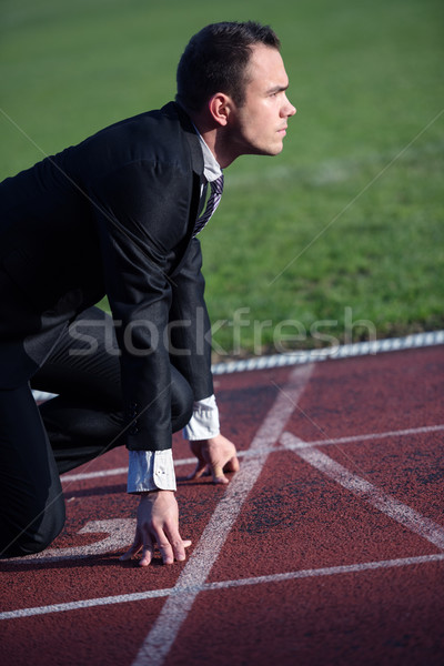 business man ready to sprint Stock photo © dotshock