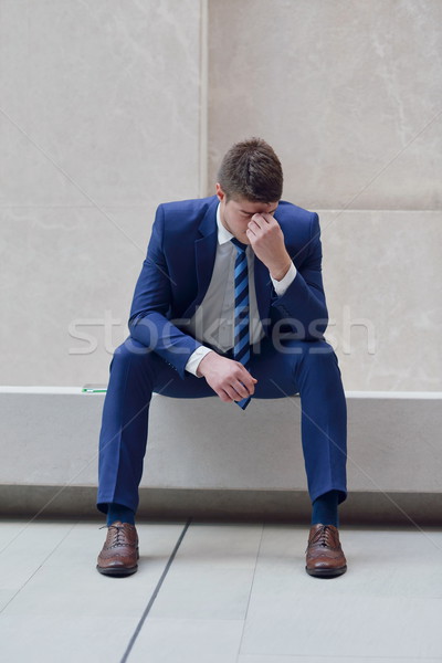 Stock photo: frustrated young business man