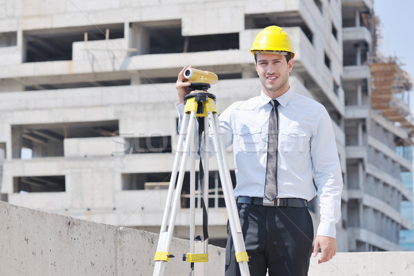 Architect bouwplaats zakenman ingenieur manager project Stockfoto © dotshock