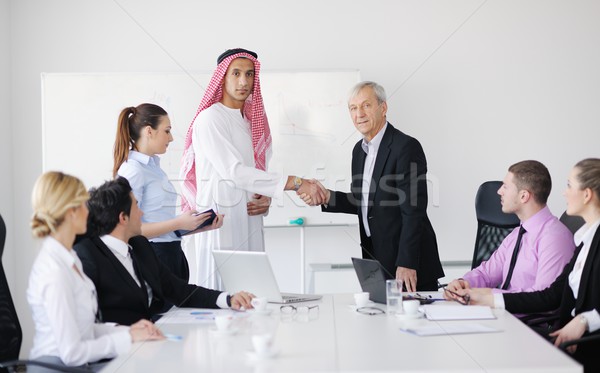 Stock photo: Arabic business man at meeting