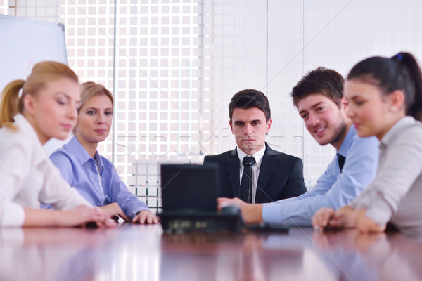 Stock photo: business people in a video meeting