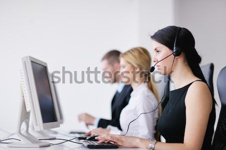 Stock photo: business people group working in customer and helpdesk office