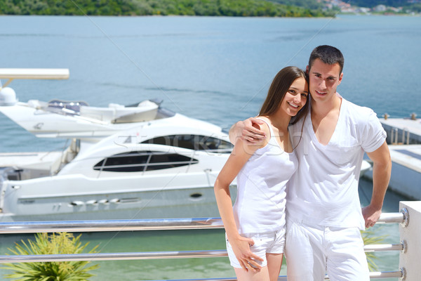 Yacht romantique temps ensemble détente [[stock_photo]] © dotshock