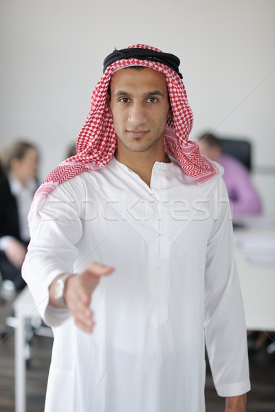 ストックフォト: アラビア語 · ビジネスマン · 会議 · 営業会議 · ハンサム · 小さな