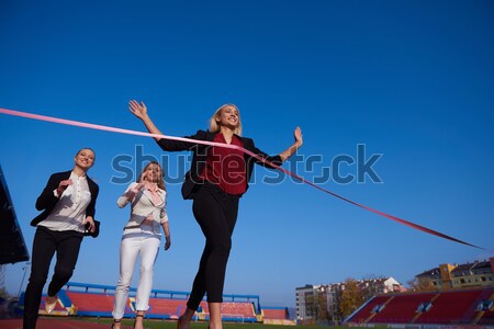 Geschäftsleute läuft racing Länge zusammen Business Stock foto © dotshock