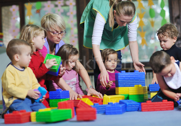 Copii fericit copil grup distracţie Imagine de stoc © dotshock