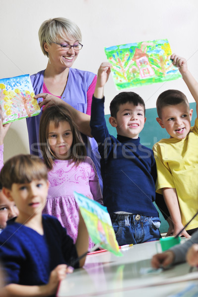 Vorschule Kinder glücklich Kind Gruppe Spaß Stock foto © dotshock