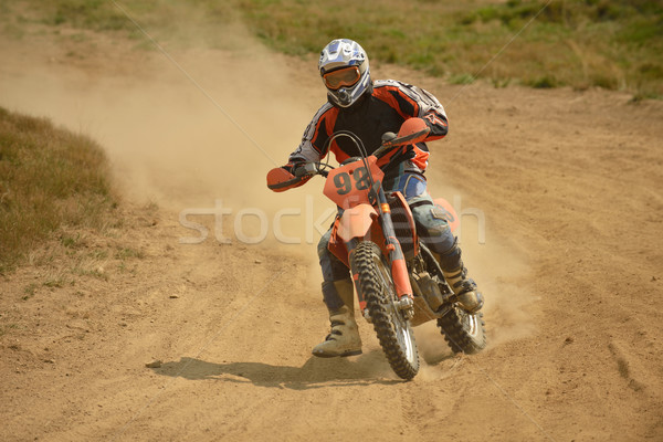 Motocross rowerów wyścigu prędkości moc ekstremalnych Zdjęcia stock © dotshock