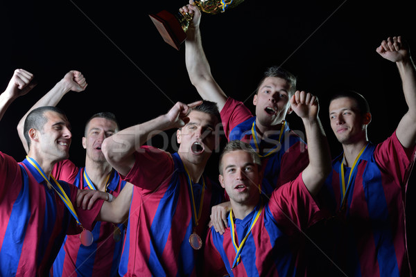 商业照片: 足球 · 玩家 · 庆祝 · 胜利 · 团队 ·组