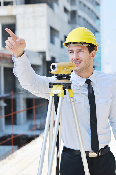 Architect bouwplaats zakenman ingenieur manager project Stockfoto © dotshock