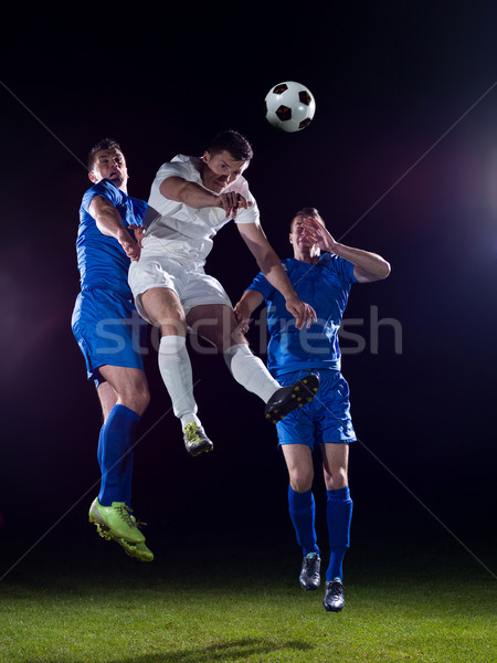 Foto stock: Fútbol · jugadores · duelo · fútbol · equipo · jugador