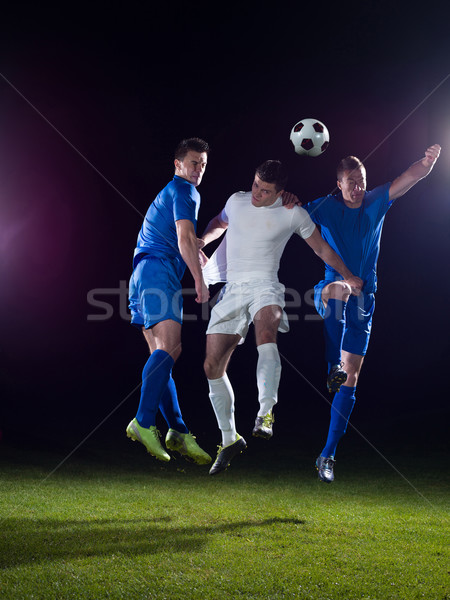 Fotbal jucatori duel fotbal echipă player Imagine de stoc © dotshock