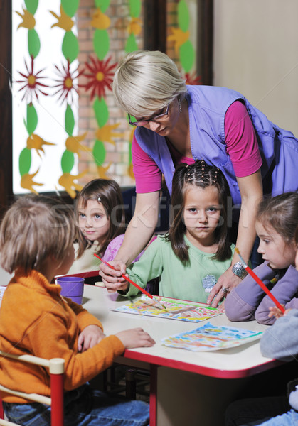 Vorschule Kinder glücklich Kind Gruppe Spaß Stock foto © dotshock