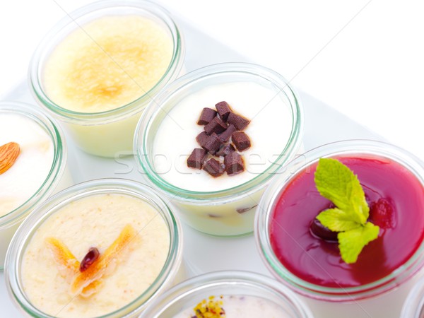 Dessert savoureux verre tasse fruits chocolat [[stock_photo]] © dotshock