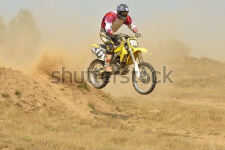 Motocross rowerów wyścigu prędkości moc ekstremalnych Zdjęcia stock © dotshock