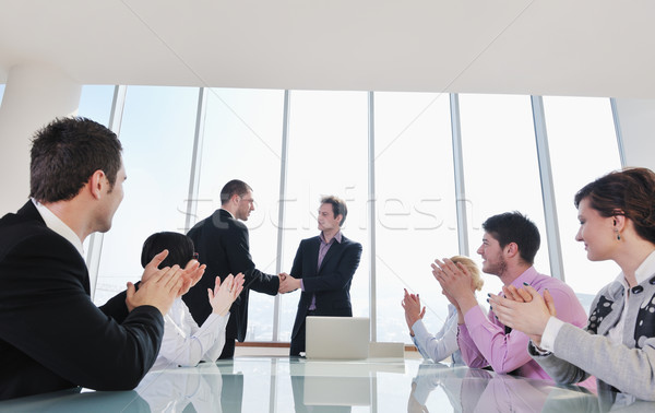 Stock photo: group of business people at meeting