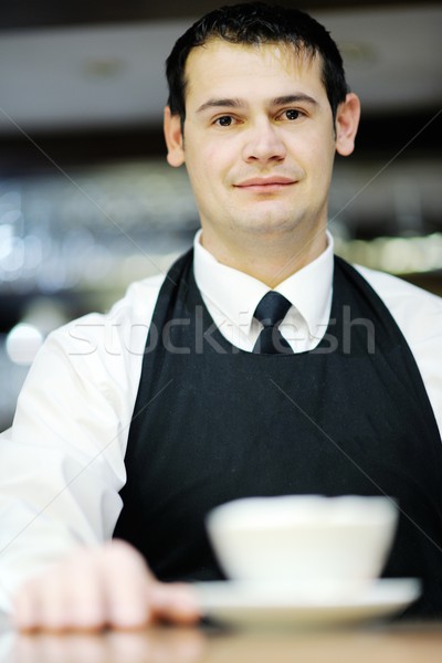 Barista Cappuccino Cafeteria Business Liebe Kaffee Stock foto © dotshock