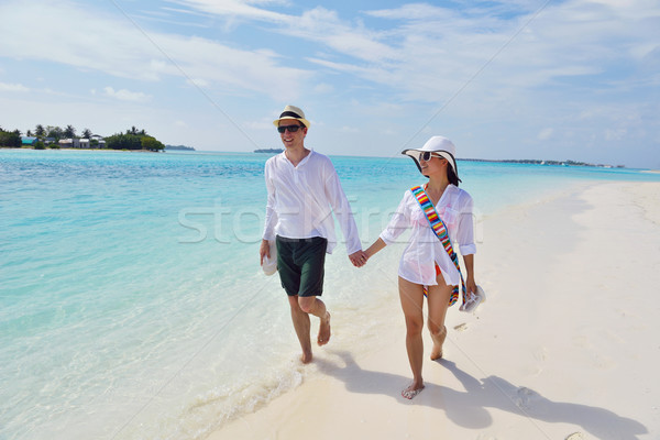 Felice divertimento spiaggia giovani romantica Foto d'archivio © dotshock