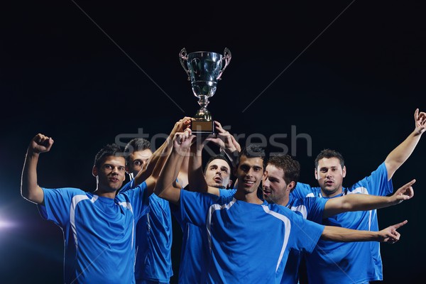 [[stock_photo]]: Football · joueurs · célébrer · victoire · équipe · groupe