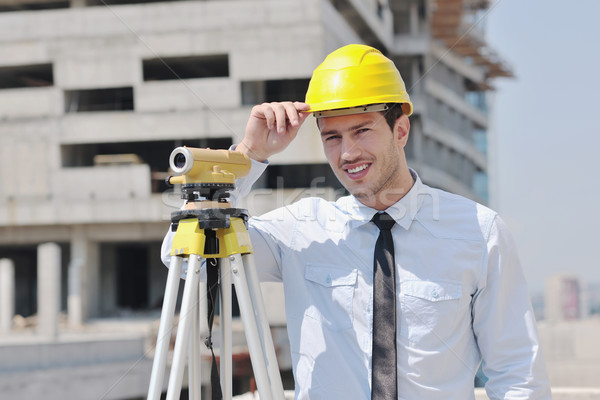 Foto stock: Arquiteto · homem · de · negócios · engenheiro · gerente · projeto