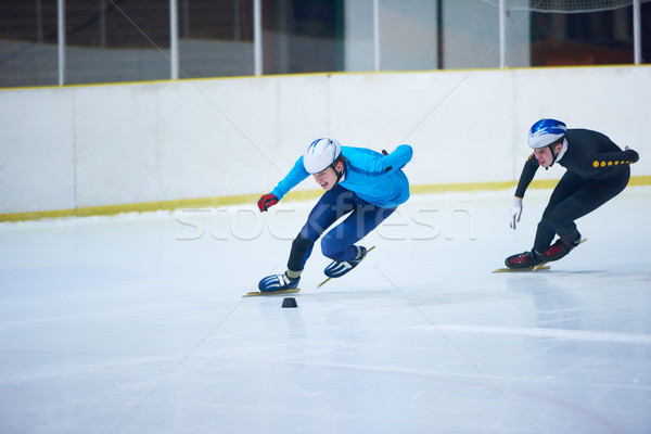 Velocità pattinaggio sport giovani donna Foto d'archivio © dotshock