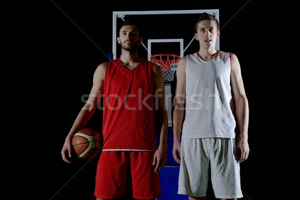 Portret basketbalveld bal zwarte Stockfoto © dotshock