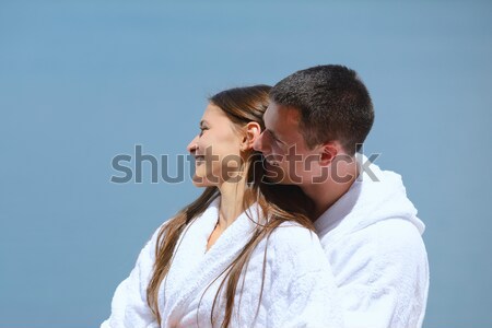 young couple on yacht Stock photo © dotshock