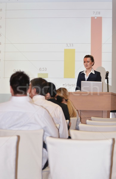 business woman giving presentation Stock photo © dotshock
