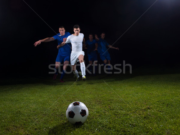 Piłka nożna gracze pojedynek piłka nożna zespołu gracz Zdjęcia stock © dotshock