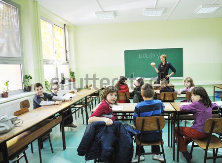 Lernen Biologie Schule glücklich Kinder Gruppe Stock foto © dotshock