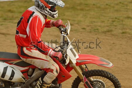 Motocross moto carrera velocidad poder extrema Foto stock © dotshock