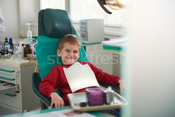 Zahnarztpraxis Zähne Hand Arzt Kind Stock foto © dotshock