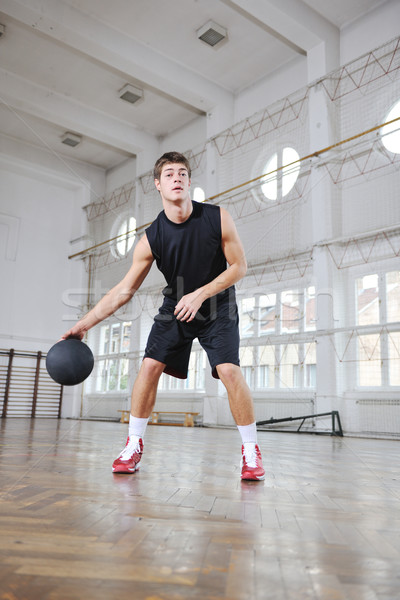 Mágikus kosárlabda fiatal egészséges emberek férfi Stock fotó © dotshock